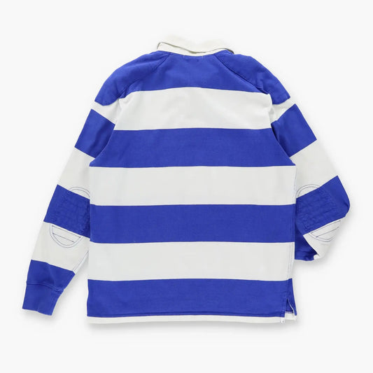 Vintage POLO RALPH LAUREN 'Custom Fit' Stripe Blue & White Rugby Sweatshirt (S-M)