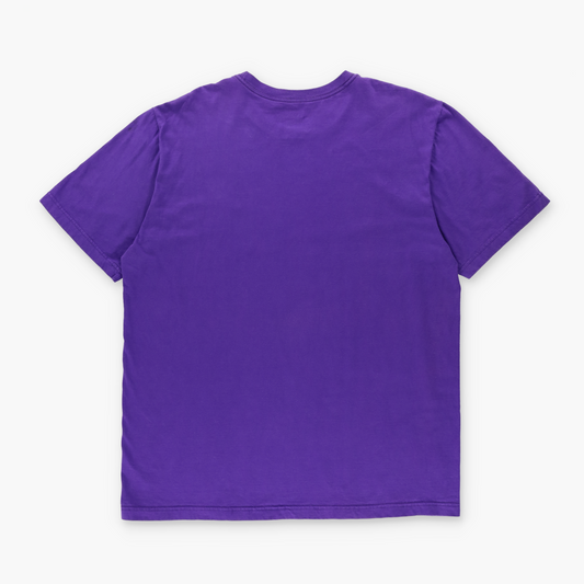 NIKE Purple & Yellow Regular Fit Embroidered Swoosh Logo Tee (XL-XXL)