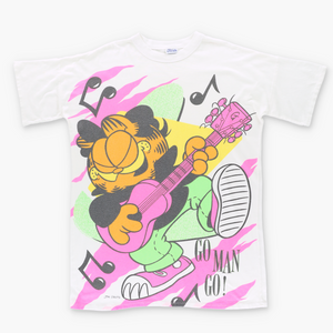 Garfield 'Go Man Go!' Rock & Roll Graphic T-Shirt (L-XL)
