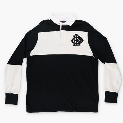 RALPH LAUREN POLO Collared Striped Rugby Jumper (XL)