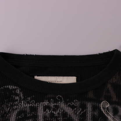 AREOPOSTALE Y2K Punk Graphic Distressed Thermal Long Sleeve (L-XL)