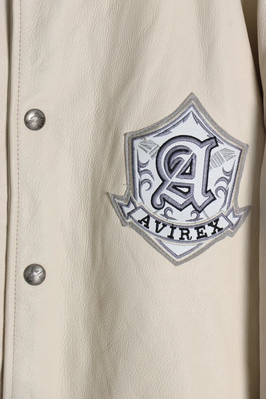 AVIREX 75th Anniversary Embroidered Limited Edition Leather Bomber Jacket (XXL)