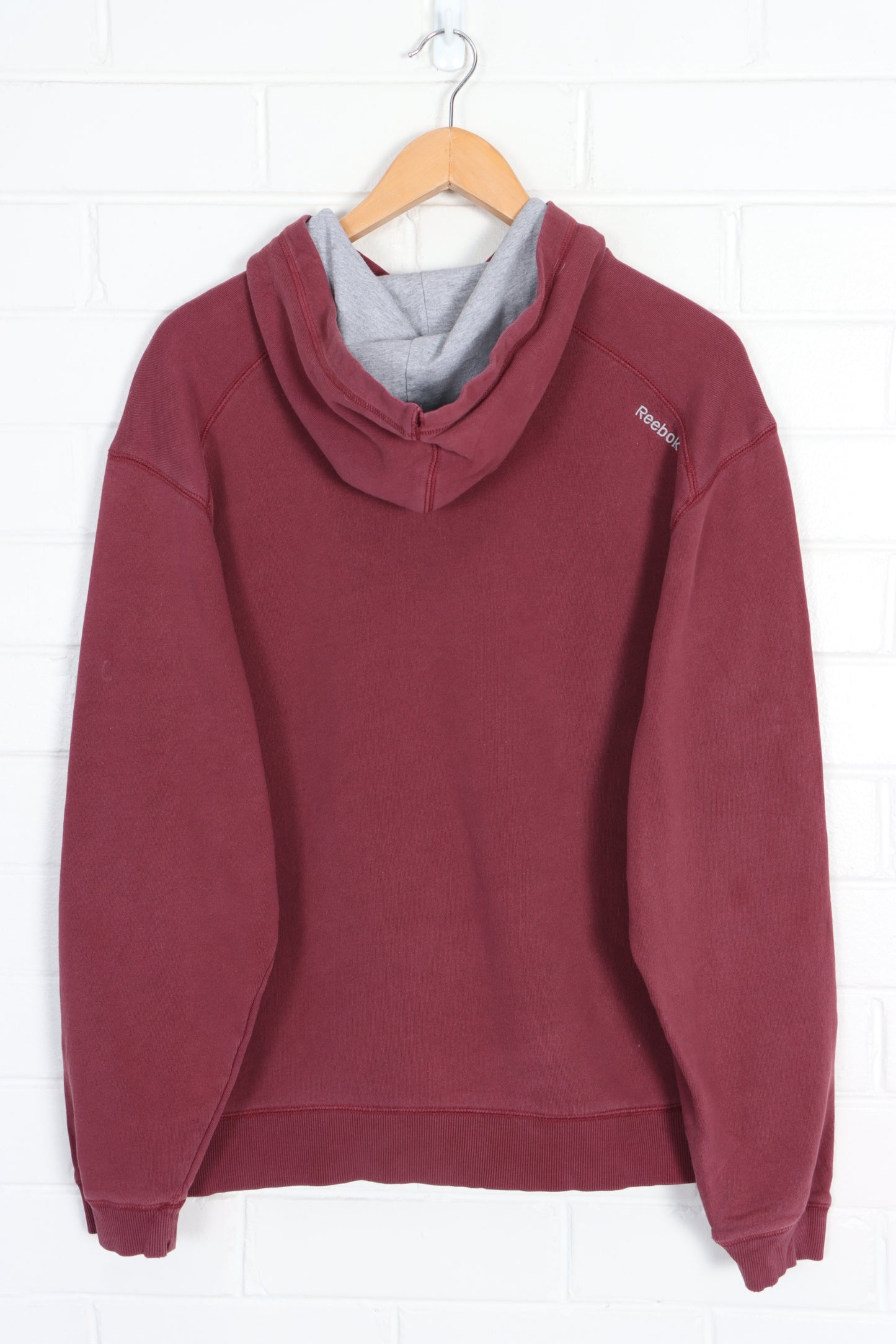 REEBOK Maroon Big Logo Hoodie (M) - Vintage Sole Melbourne