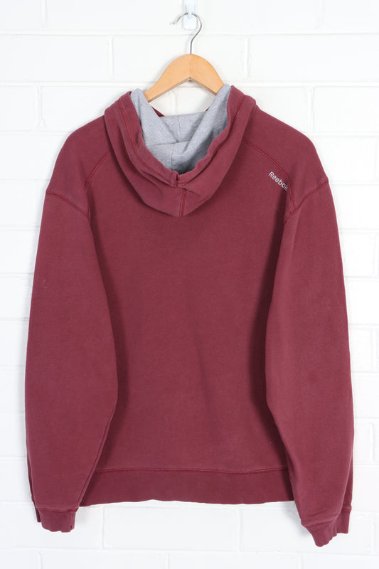 REEBOK Maroon Big Logo Hoodie (M) - Vintage Sole Melbourne