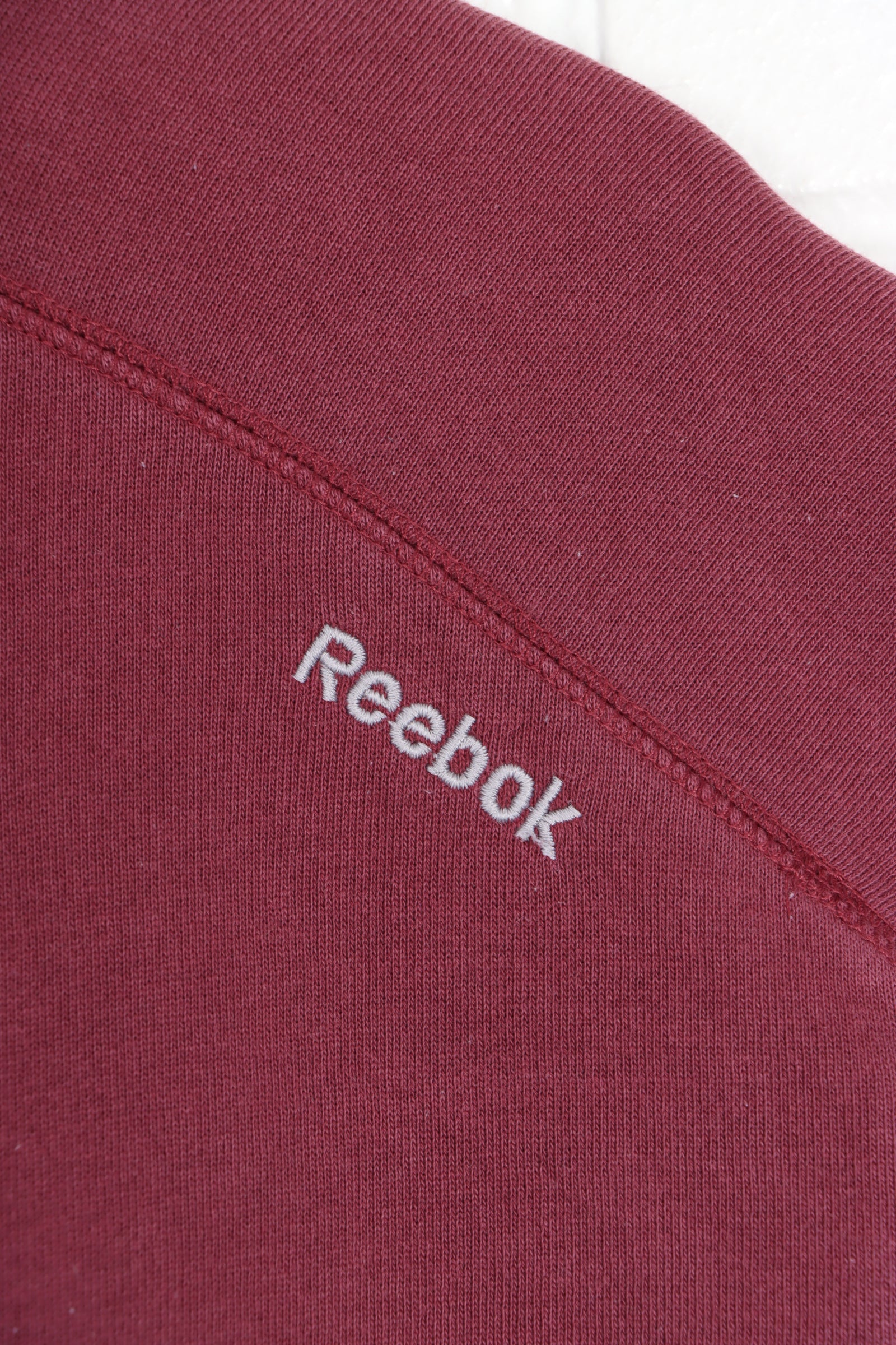 REEBOK Maroon Big Logo Hoodie (M) - Vintage Sole Melbourne