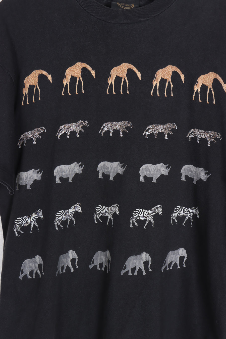 Safari Animals Single Stitch Graphic Tee USA Made (L) - Vintage Sole Melbourne