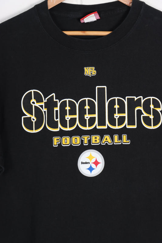 Pittsburgh Steelers NFL Football Big Logo Tee (M-L) - Vintage Sole Melbourne
