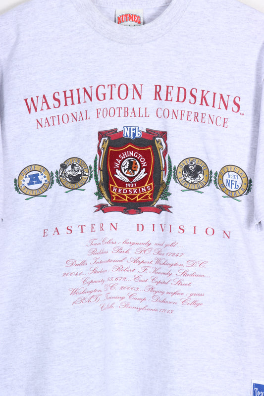 NFL Washington Redskins Nutmeg Patch Logo Single Stitch Tee USA Made (M) - Vintage Sole Melbourne