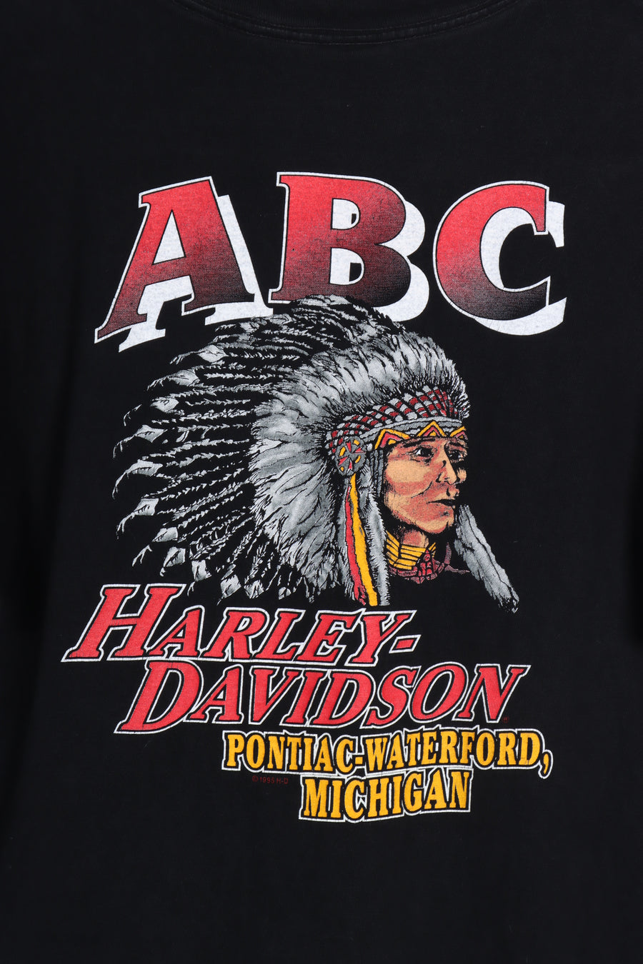 Vintage 1997 HARLEY DAVIDSON ABC Michigan Front Back Tee (L)