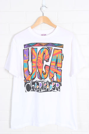 UCA Cheerleader Association Colourful Single Stitch T-shirt USA Made (L) - Vintage Sole Melbourne