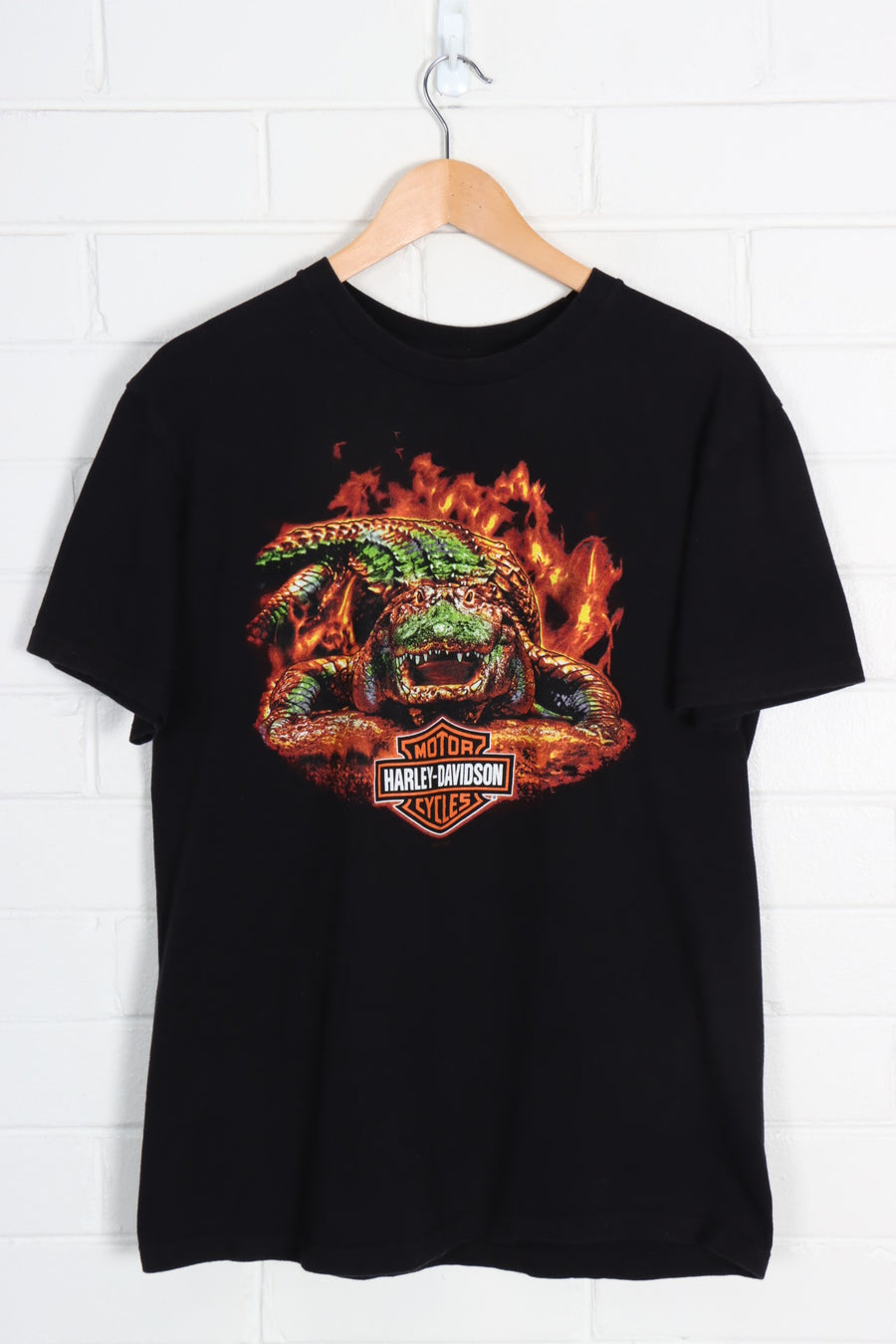 HARLEY DAVIDSON Orlando Florida Alligator Front & Back Graphic Tee (M)