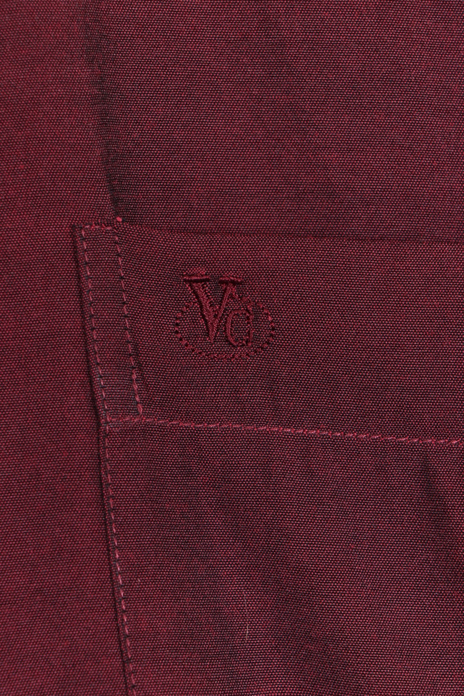 VALENTINO COUPEAU Maroon Short Sleeve Shirt (L) - Vintage Sole Melbourne
