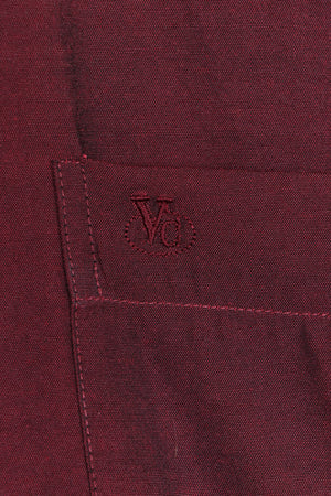 VALENTINO COUPEAU Maroon Short Sleeve Shirt (L)
