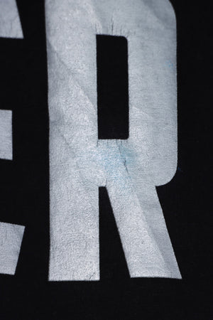 NFL Las Vegas Raiders "Black Silver" Big Logo T-Shirt (L-XL) - Vintage Sole Melbourne