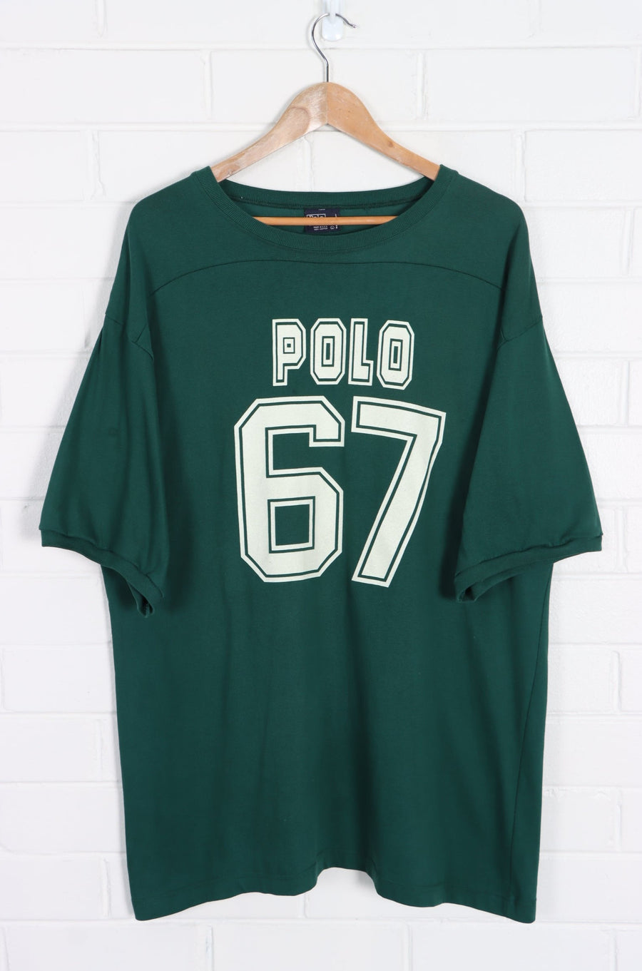 RALPH LAUREN POLO 67 Green 3/4 Sleeve T-Shirt (L) - Vintage Sole Melbourne