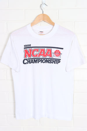 Vintage 1986 NCAA Basketball Championship Single Stitch Tee USA Made (S)