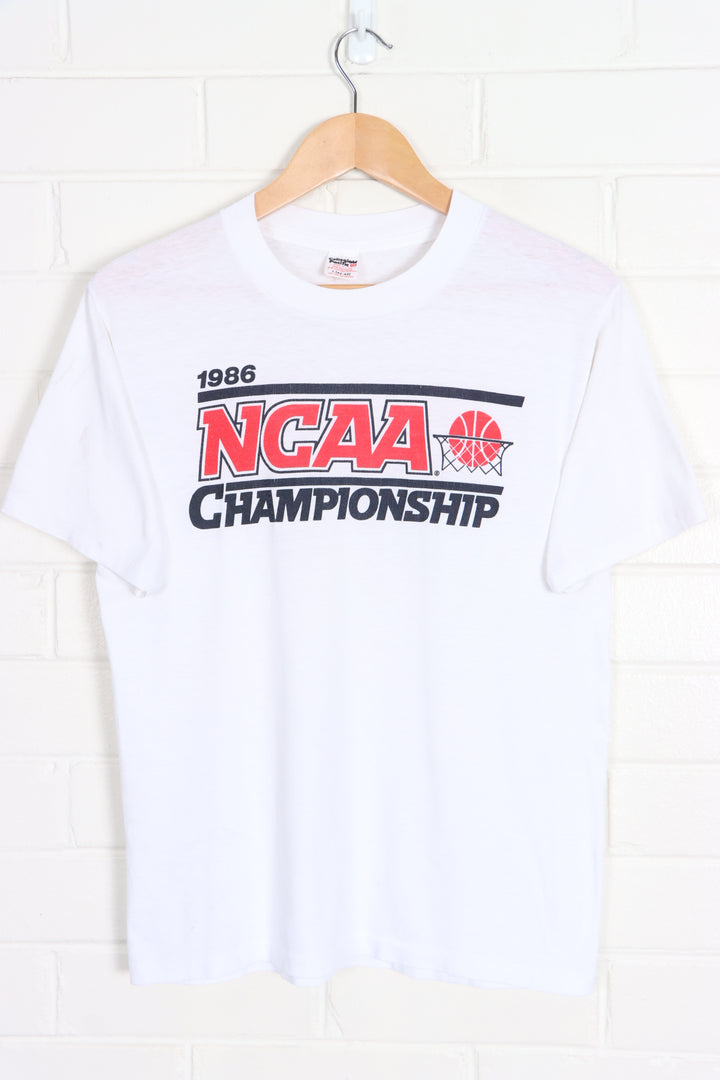Vintage 1986 NCAA Basketball Championship Single Stitch Tee USA Made (S) - Vintage Sole Melbourne