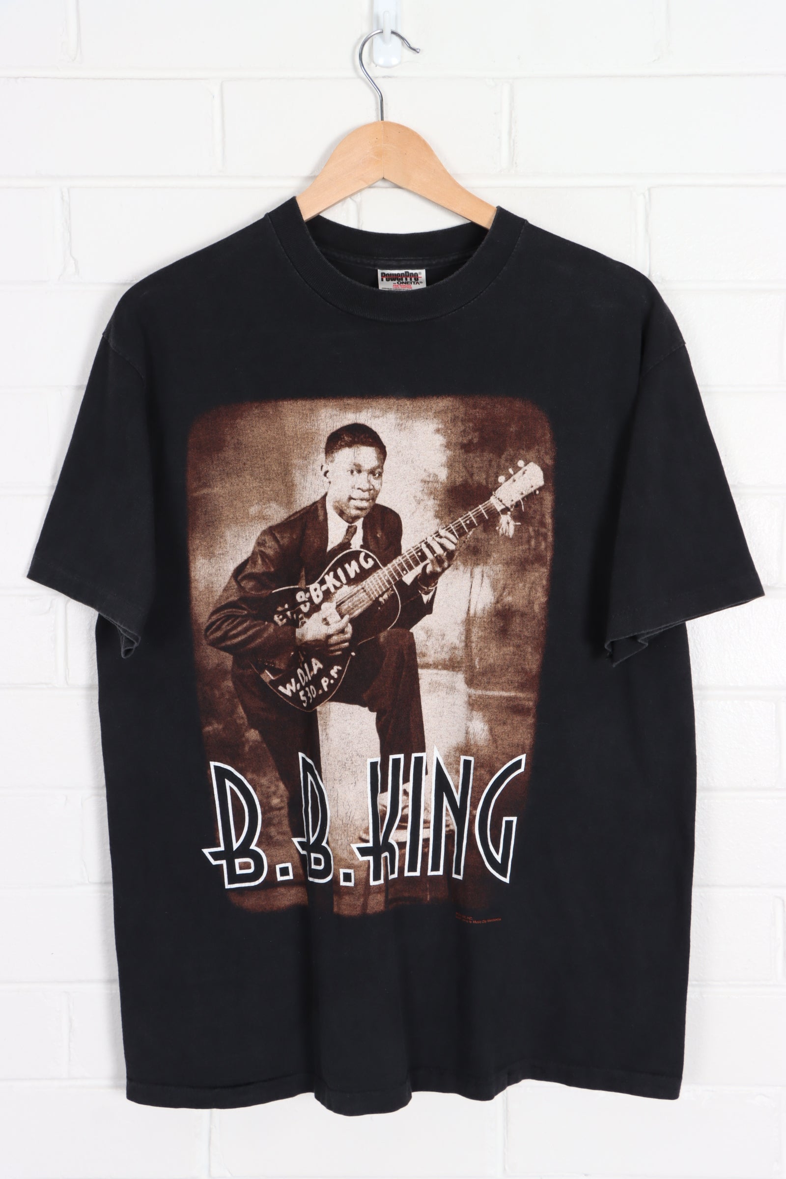 B.B. KING "of The Blues" 1996 World Tour Single Stitch T-Shirt (M-L) - Vintage Sole Melbourne