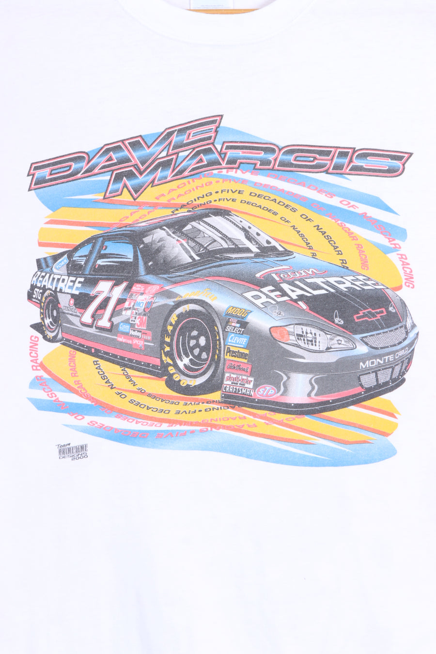 NASCAR Dave Marcis 2000 Team Realtree Front Back T-Shirt
