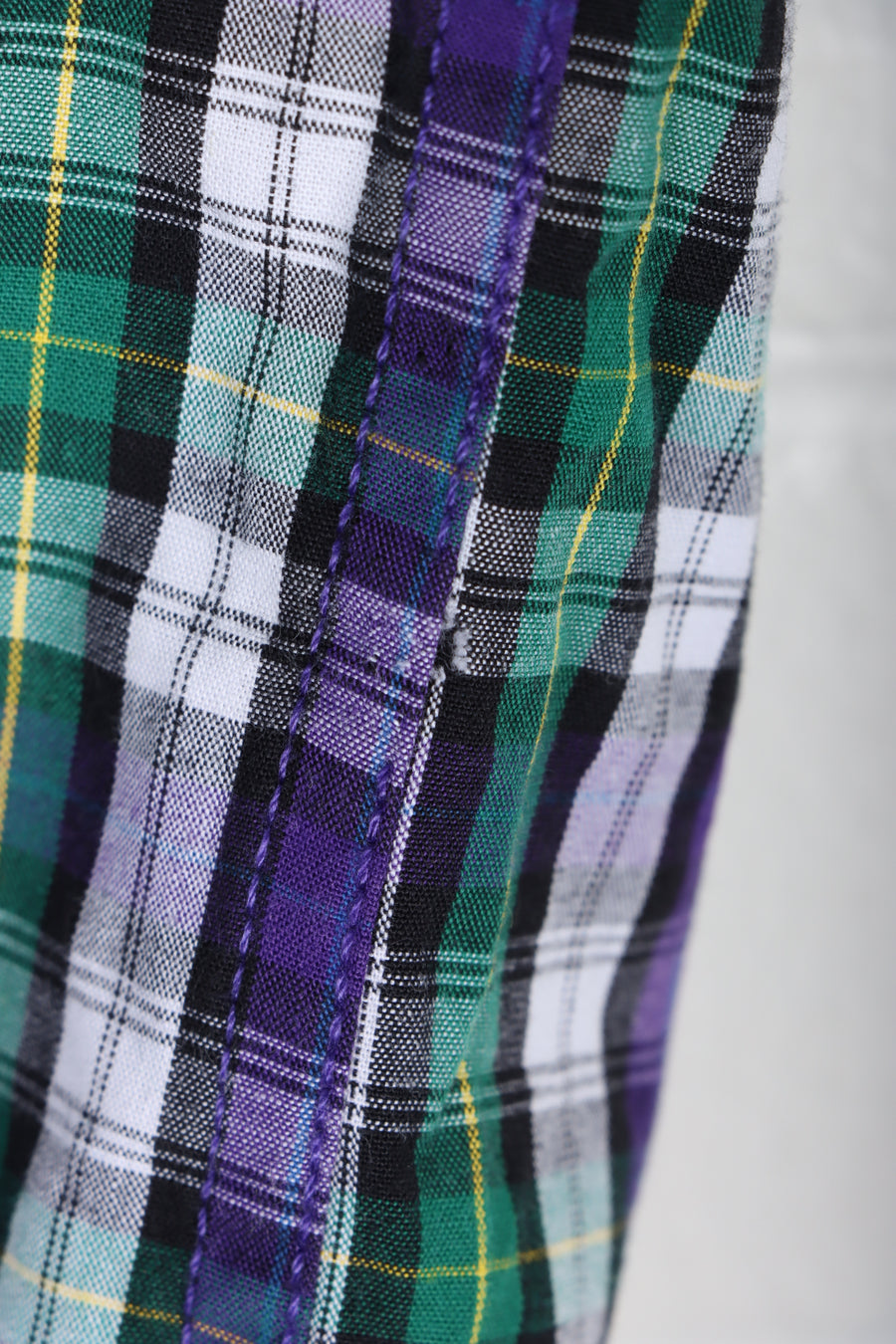 TOMMY HILFIGER JEANS Purple & Green Plaid Button Up Shirt (XL)