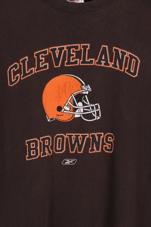 REEBOK Cleveland Browns Helmet NFL Football Tee (XL) - Vintage Sole Melbourne