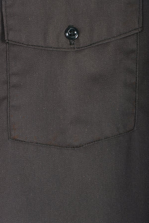 DICKIES Dark Khaki Long Sleeve Work Shirt USA Made (L)
