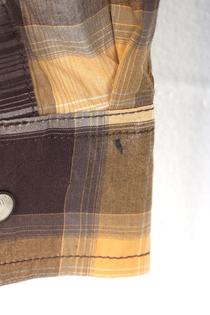CARHARTT Brown & Gold Relaxed Fit Tartan Long Sleeve Shirt (XXXL)