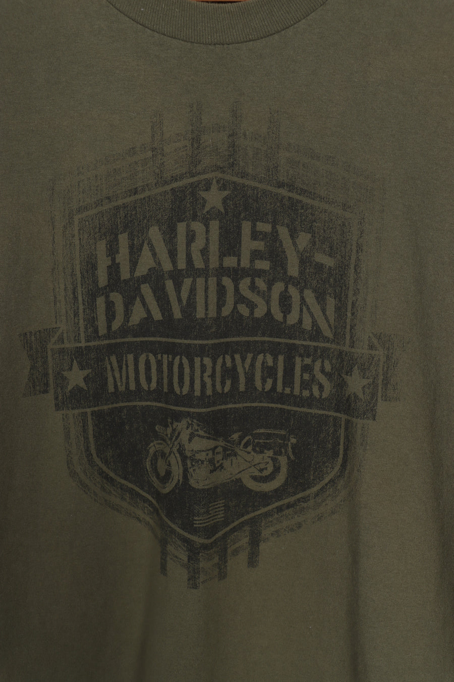 Khaki HARLEY DAVIDSON Woodstock Electric Guitar T-shirt (L) - Vintage Sole Melbourne
