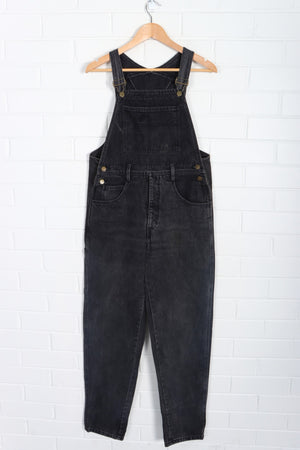 GUESS Black Denim Long Overalls USA Made M Vintage Sole Melbourne