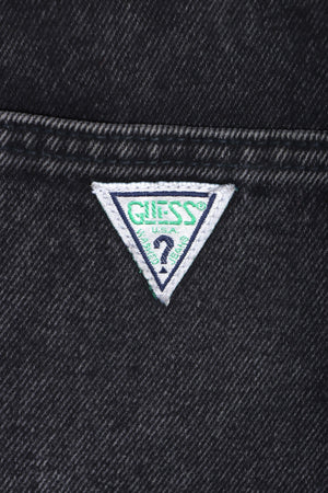 GUESS Black Denim Long Overalls USA Made (M)