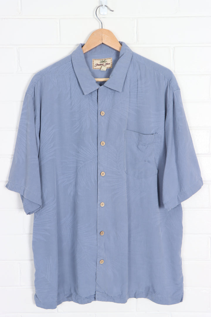 JAMAICA JAXX Powder Blue Silk Hawaiian Shirt (L) - Vintage Sole Melbourne