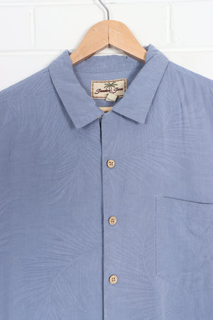 JAMAICA JAXX Powder Blue Silk Hawaiian Shirt (L)