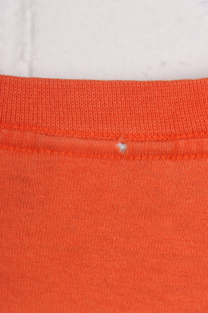 Orange NIKE Black Embroidered Swoosh Classic Tee (XXL)