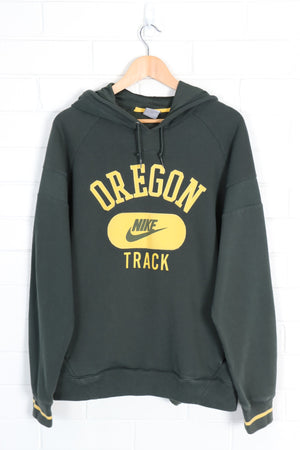 NIKE Oregon College Track Forest Green Hoodie with Side Pockets  (XL)