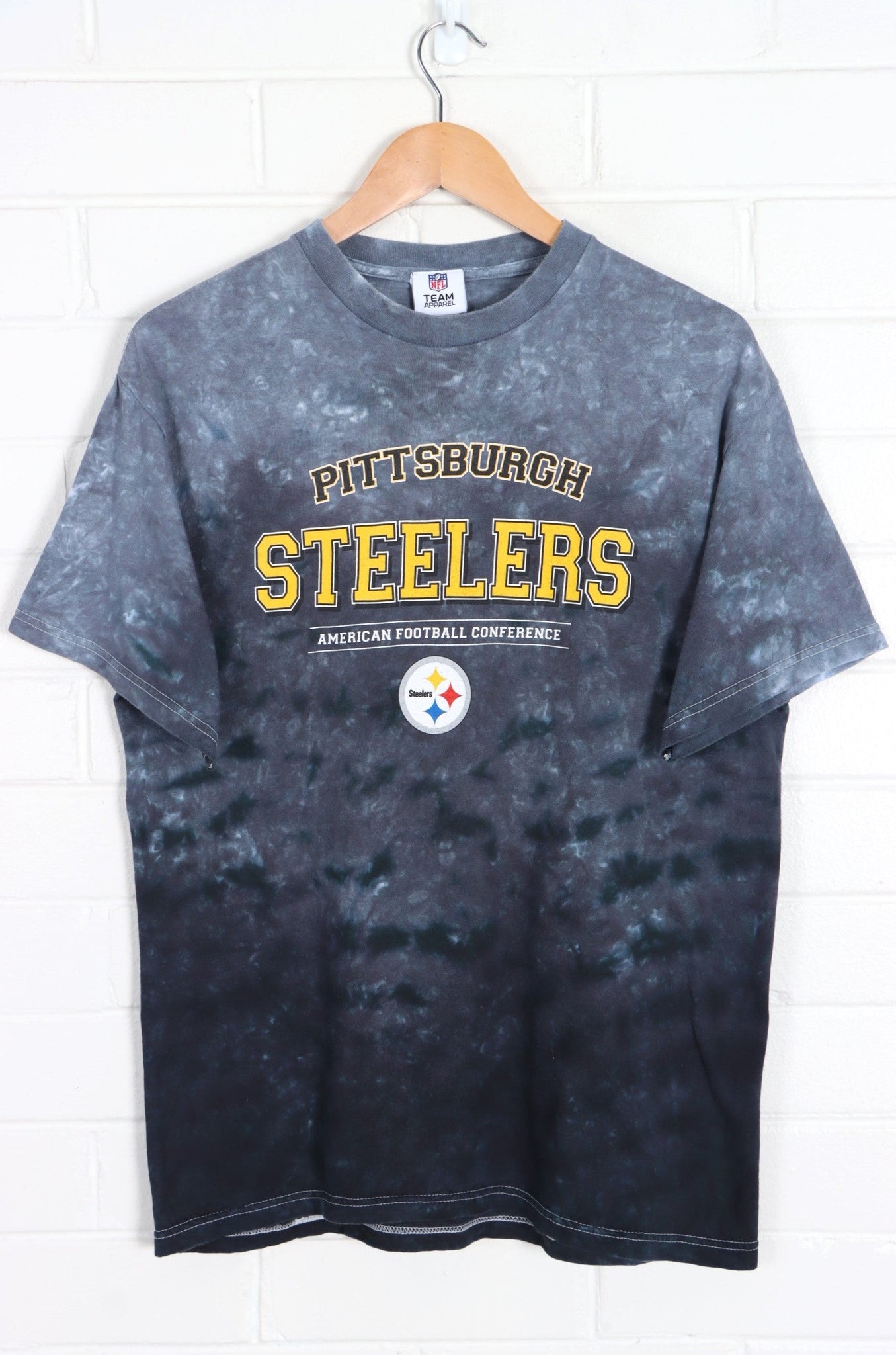NFL Pittsburgh Steelers Gradient Tie Dye T-Shirt (M-L)