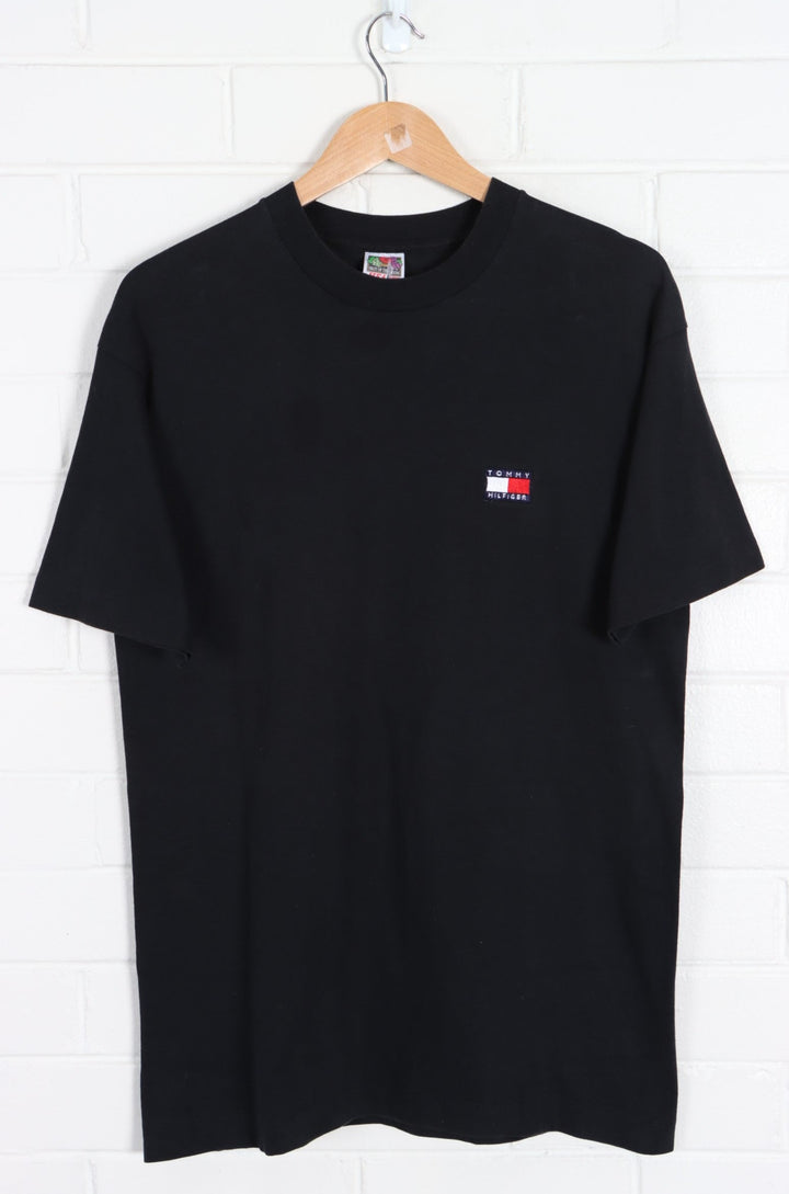 Tommy Hilfiger BOOTLEG Embroidered Box Logo Single Stitch Tee (M) - Vintage Sole Melbourne