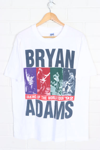 Bryan Adams 'Waking Up The World' 1992 Tour Single Stitch T-Shirt (L) - Vintage Sole Melbourne