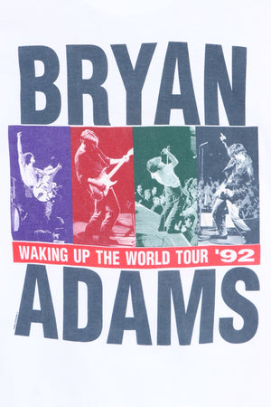 Bryan Adams 'Waking Up The World' 1992 Tour Single Stitch T-Shirt (L)