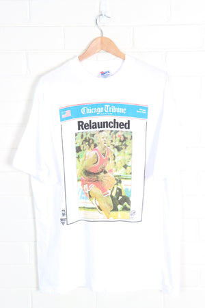 NBA 1995 Chicago Bulls Michael Jordan 'Relaunched' Tribune T-Shirt (XL)
