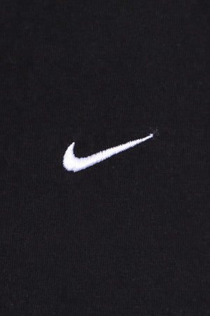 Black NIKE Embroidered Swoosh Logo Casual T-Shirt (L)