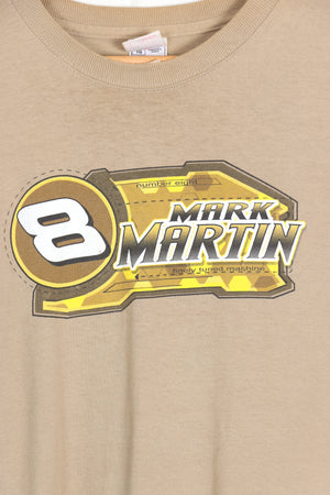 NASCAR Mark Martin #8 Front & Back Racing Print Tee (XL) - Vintage Sole Melbourne