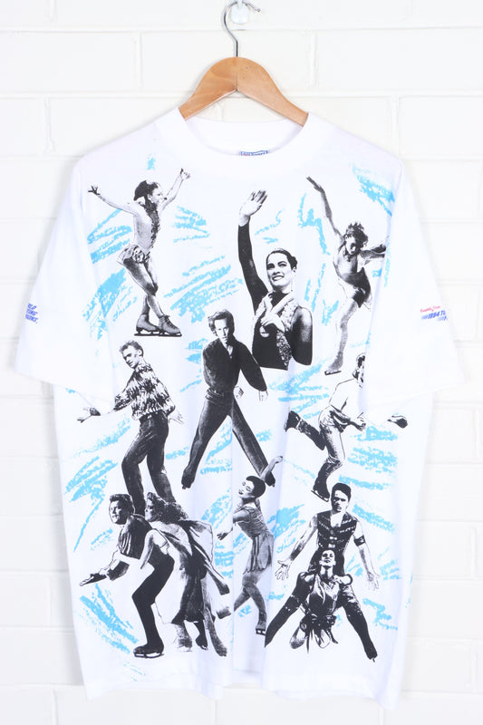 Tour of World 1994 Figure Skating Champions AOP T-Shirt USA Made (XL) - Vintage Sole Melbourne