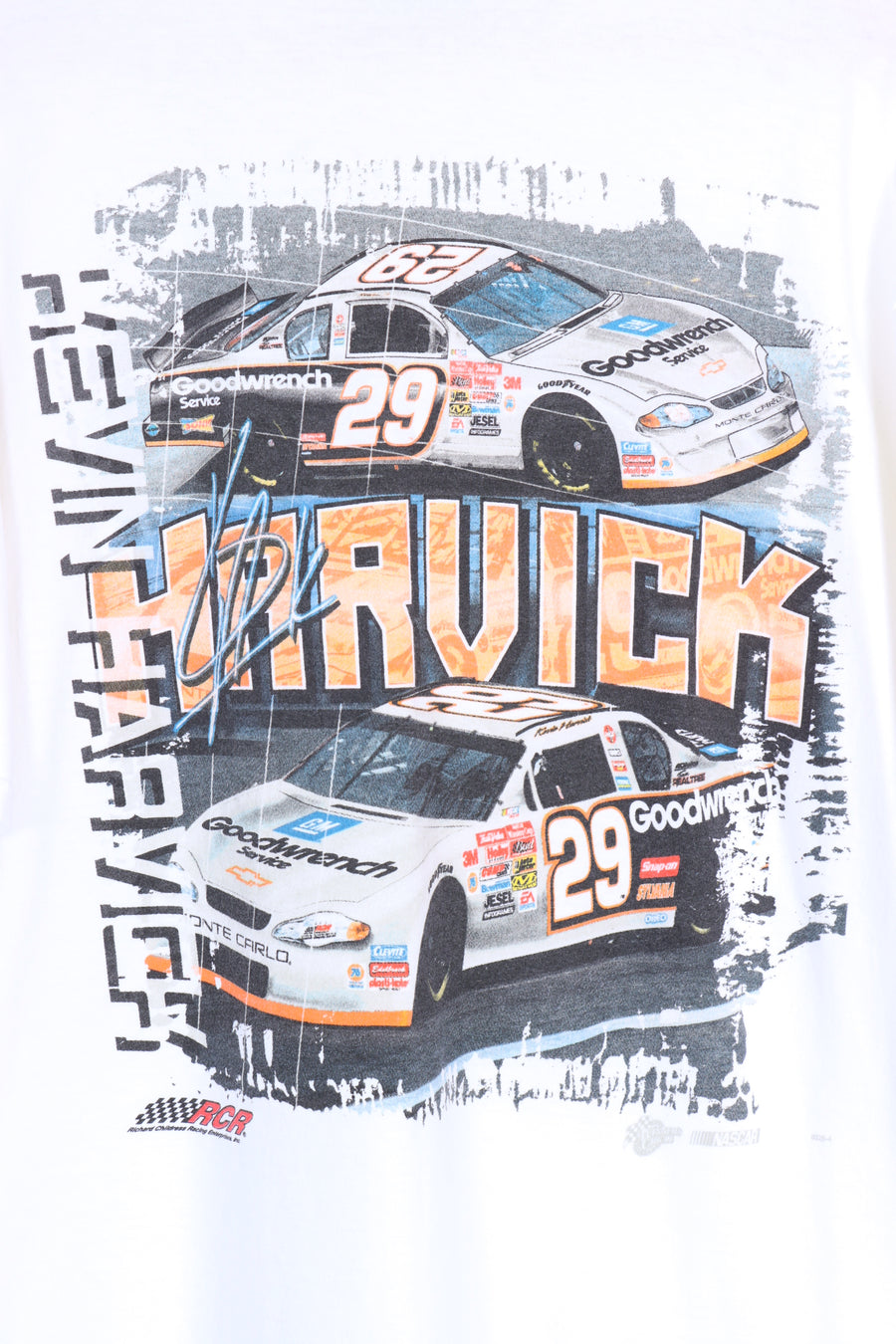 NASCAR Kevin Harvick #29 Front & Back Car Racing Print Tee (L-XL) - Vintage Sole Melbourne