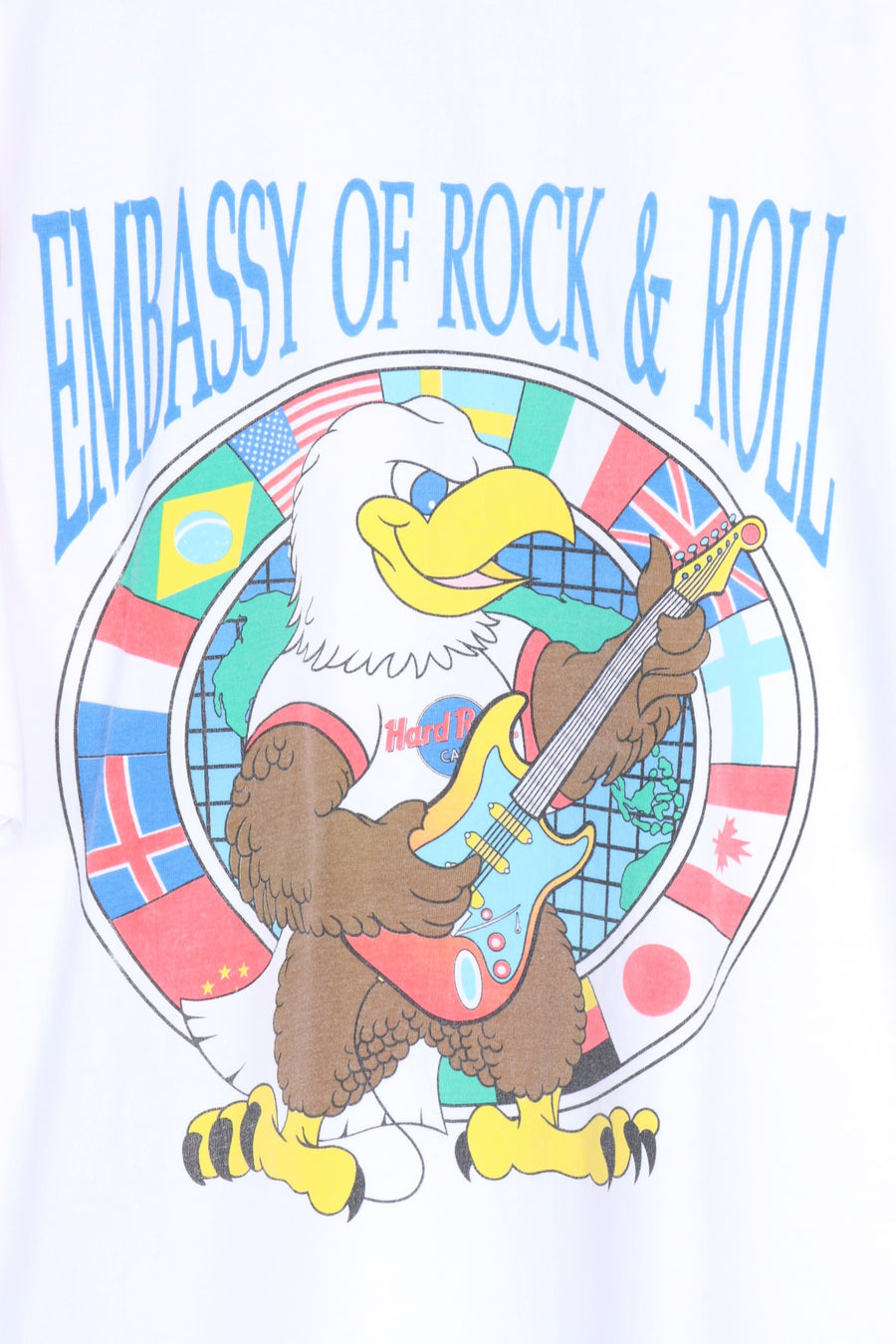 HARD ROCK CAFE Washington 'Embassy of Rock n Roll' Eagle Tee USA Made (XL) - Vintage Sole Melbourne