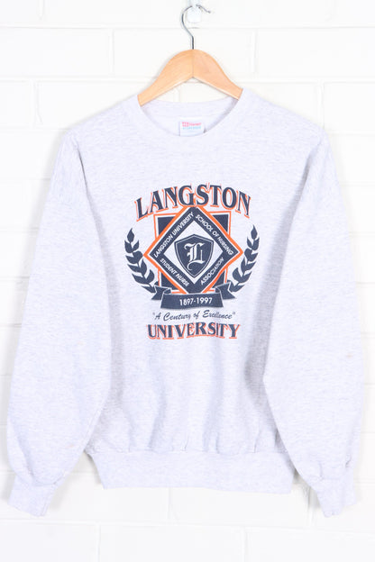 Langston University 1997 "Century of Excellence" Logo Sweatshirt (L) - Vintage Sole Melbourne