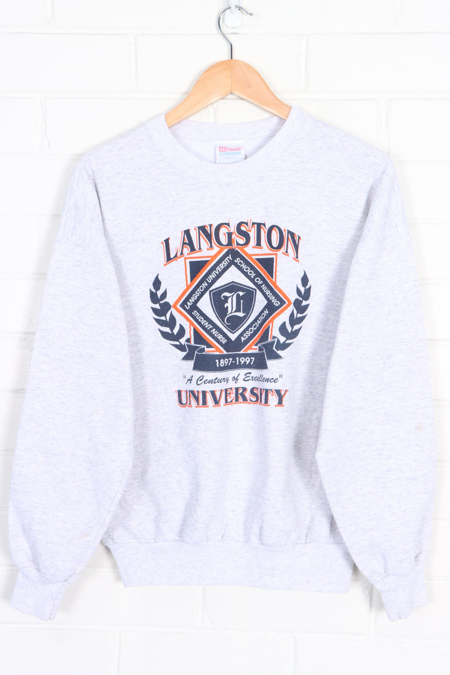 Langston University 1997 "Century of Excellence" Logo Sweatshirt (L)