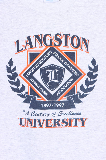 Langston University 1997 "Century of Excellence" Logo Sweatshirt (L) - Vintage Sole Melbourne