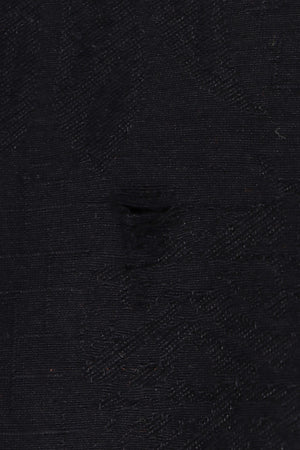 PIERRE CARDIN Black Silk Embossed Hawaiian Shirt (XL)