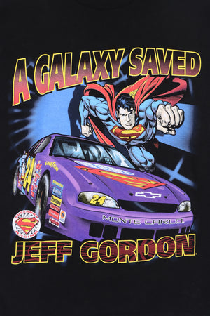 NASCAR 1999 Jeff Gordon #24 "Galaxy Saved" Superman Front Back Tee (L) - Vintage Sole Melbourne