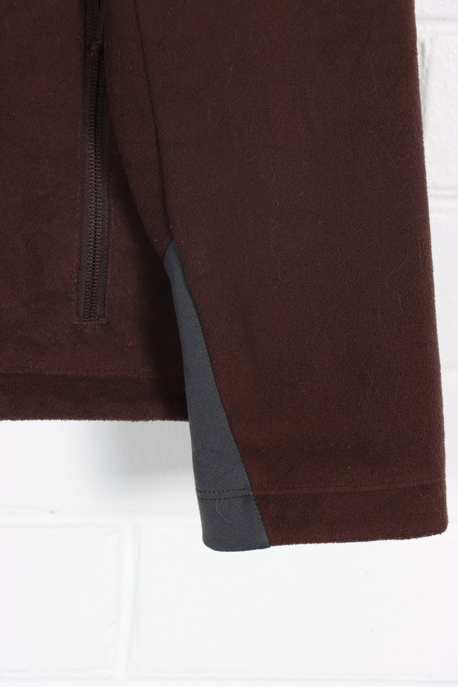 THE NORTH FACE Brown Sherpa Lined Zip Up Panel Fleece (L)
